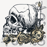 Sketchy Skull Luncheon Napkins  16ct - Foil Stamping